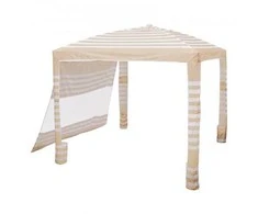 Vevor Paplūdimio pavėsinė su šonine sienele, 2,4 x 2,4 m