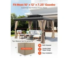 Vevor Privatumo uždanga paviljonui, neperšlampama, 12'x10'x7.3'