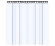 Vevor PVC juostinė užuolaida, 2.1x0.96x0.2 cm, Skaidri, Šilumą izoliuojanti