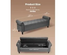 Vevor Odinė sofa-sandėliavimo suolelis miegamiesiems