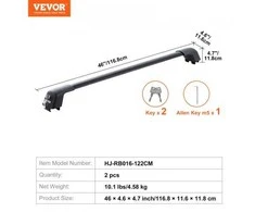 Vevor Universalus stogo bagažinės skersinis 122 cm