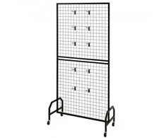 Vevor Tinklinė sieninė panelė ekspozicinis stovas, 89,8x40x179,8 cm, juoda, anglinis plienas (Ekspozicinė prekė)