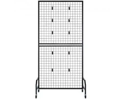 Vevor Tinklinė sieninė panelė ekspozicinis stovas, 89,8x40x179,8 cm, juoda, anglinis plienas (Ekspozicinė prekė)