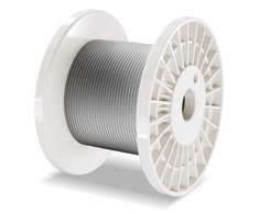 Vevor 3,18 mm nerūdijančio plieno trosas 30,5 m (7x7)