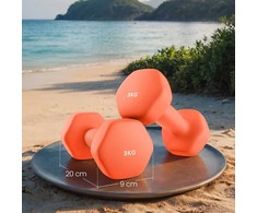 SONGMICS hanteliai, 2 vnt. rinkinys, 2 x 1kg