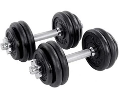 Songmics 30 kg reguliuojamų hantelių rinkinys