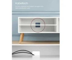 TV staliukas Songmics Vasagle TV spintelė su 1 durelėmis 40 x 120 x 49 cm balta