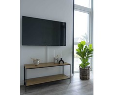 House Televizoriaus stovas, Vita, 100x36x45 cm, ąžuolo atspalvis, juodas
