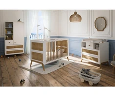 Theobebe Marelia Daugiapakopė transformuojama lova 70 x 140 – Balta, kreminė