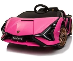 Toycars Elektrinis automobilis vaikams, Lamborghini Sian, 108x62x40 cm, Rožinė