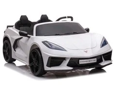 Toycars Vaikų Baterijomis Varomas Automobilis, Chevrolet Corvette Stingray, 128x71x51 cm, Baltas