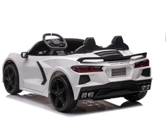 Toycars Vaikų Baterijomis Varomas Automobilis, Chevrolet Corvette Stingray, 128x71x51 cm, Baltas