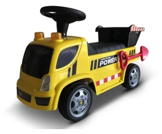 Toycars Walker Vežimėlis, 'kelio darbų sunkvežimis', 83x28.2x48 cm, Geltona