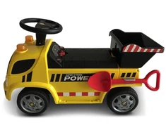 Toycars Walker Vežimėlis, 'kelio darbų sunkvežimis', 83x28.2x48 cm, Geltona