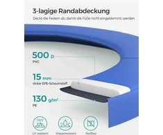 Songmics Trampolin 366 cm dunkelblau