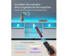 Songmics Vasagle LED apšvietimas TV spintelė su atviromis lentynomis