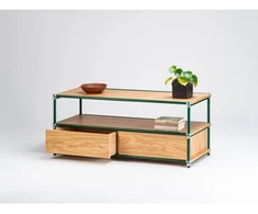 TV staliukas Customform Stalas, SKARDU H3 FLEX, 130x53 cm, Žalias