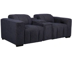 Home4You „HUB“ dvivietė elektrinė atlošiamoji sofa, tamsiai mėlyna