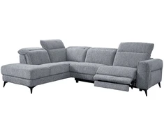 Lova Home4You Kampinė sofa „LUISA LC“, su elektrine atlošimo funkcija, pilka