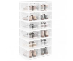 TV staliukas Promotions Batai organizatorius 35x26x106 cm Skaidrus Sulankstomas Saugojimo dėžė