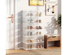 TV staliukas Promotions Batai organizatorius 35x26x106 cm Skaidrus Sulankstomas Saugojimo dėžė