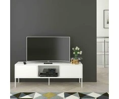 TV staliukas Skandica Komoda, MIRKA, 130x35 cm, Balta