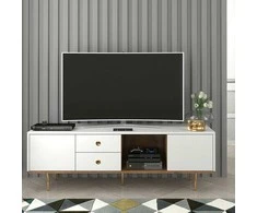 TV staliukas Skandica Televizoriaus spintelė, Harmoni, 160x45 cm, Balta