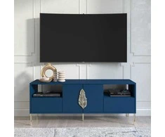 TV staliukas Spintelė, Skandica MERLIN, 136x40 cm, Tamsiai mėlyna
