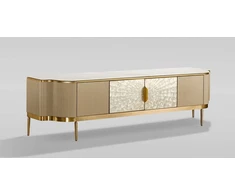 TV staliukas, Stilig, 200 x 52 x 40 cm, auksinis
