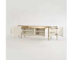 TV staliukas, Stilig, 200 cm, auksinis baltas