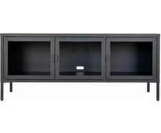TV staliukas House Televizoriaus lentyna, Brisbane, 130x40x55 cm, Juoda