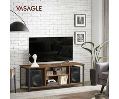 TV staliukas Vasagle TV spintelė su atvirais skyriais 40 x 120 x 50 cm vintažinė ruda-juoda