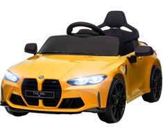 AIYAPLAY vaikiškas elektrinis automobilis, vaikiškas automobilis su 2.4G nuotolinio valdymo pulteliu, pakaba, elektrinis automobilis su MP3, USB, LED šviesa, skirtas 3-6 metų vaikams, geltonas