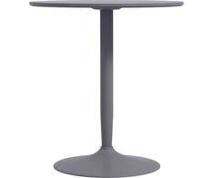 HOMCOM Valgomasis stalas, apvalus virtuvės stalas, modernus valgomasis stalas 2 asmenims, baro stalas su plienine koja, neslystantis pėdos padėklas, mažoms erdvėms, svetainei, Ø70 x 75 cm, pilka