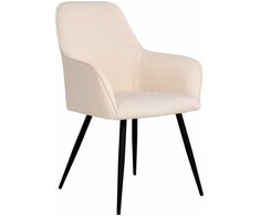 Krzesło do Jadalni su Podłokietnikami Baltas/Juodas SCANDI HARBO HOUSE NORDIC