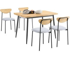 Valgomojo komplektas, SoBuy OGT52-N, 110x70x76 cm, Juodas