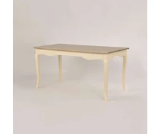 Valgomojo stalas, Pesaro, 160 cm, Kremas, Šviesiai rudas