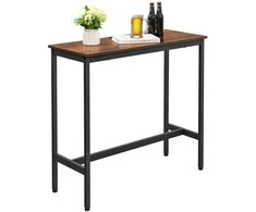 Songmics Baro stalas, 100x40x90 cm, rudas ir juodas