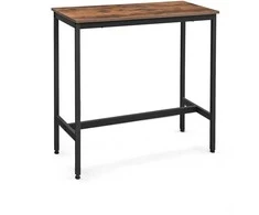 Songmics Baro stalas, 100x40x90 cm, rudas ir juodas