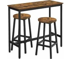 Songmics Baro stalo komplektas, 100x40x90 cm, ruda