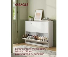 Songmics Batų spintelė, 24x105,5x82,7 cm, balta