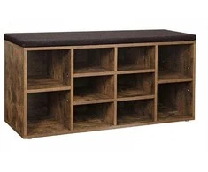 Songmics Batų suoliukas, 104x30x48 cm, balta