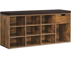 Songmics Batų suoliukas, 30x104x48 cm, ruda