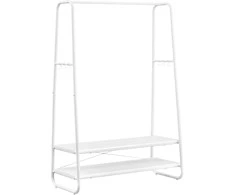 Songmics Drabužių kabykla, 100x45x160 cm, balta