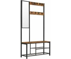 Songmics Drabužių kabykla, 36x98x185 cm, ruda