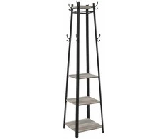 Songmics Drabužių kabykla, 43x43x180 cm, smėlio, juoda