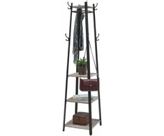 Songmics Drabužių kabykla, 43x43x180 cm, smėlio, juoda