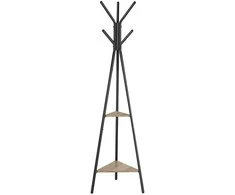 Songmics Drabužių kabykla, 50x43.5x181.6 cm, juoda, dramblio kaulo