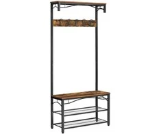 Songmics Drabužių kabykla, 80x32x178.5 cm, juoda