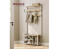 Songmics Drabužių kabykla, 85x30x180.5 cm, balta